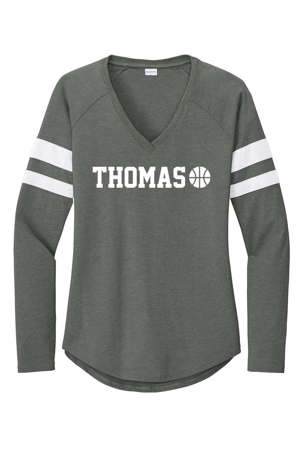 Halftime Women's Stripe Long Sleeve V-Neck Tee